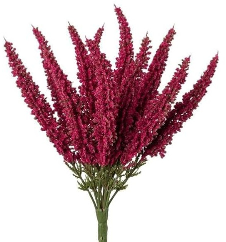 artplants.de Künstliche Erika MIRAKY, Steckstab, Burgunderrot, 26cm | Kunstblume Besenheide