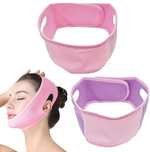 2 Piezas De Mascarillas Lifting, Mascarillas Moldeadoras Faciales, Productos De Belleza Facial, Barbillas Para Dormir, Aptas Para Mujeres Y Hombres (2 Modelos).
