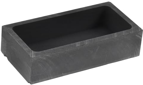 LIFKOME Molde de Lingote Plata de Grafito para Fundición de Metal Alta Densidad, Resistencia a Ácidos y Estabilidad Térmica Adecuado para Educación Científica y Laboratorio