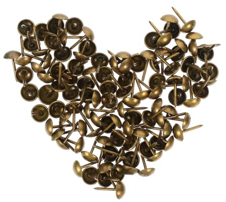 Vaguelly 100 Stück Möbelnägel Antik Stil Dekorative Nägel Runde Polsternägel Aus Eisen Für Möbel Türen Wanddeko Robust Und Vielseitig