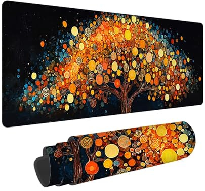 Tapis de Souris de Jeu, 1400 x 600 mm XXL Tapis Souris Gaming Grand, Antidérapant Étanche, Extended Long Clavier Mouse Pad, Accessoire Bureau, pour Gamer, Ordinateur, PC, Cadeaux (Arbre de rêve) X-568
