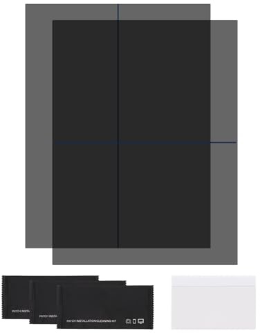 sourcing map Film polarisé, feuilles polarisées adhésives de 24,6 cm, filtre polarisant linéaire avec kit de nettoyage, grattoir pour réparation d'écran LCD, éducation physique, 0 degrés/90 degrés
