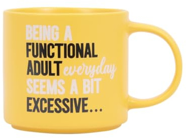Splosh Cheeky Functional Mug - Funny Coffee Cup with Humorous Sayings and Messages Unique Gift Ideas for Her and for Him Coffee & Tea Lovers Family Home Office Gift 435ml
