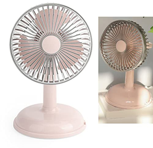 Alomejor Petit Ventilateur électrique Simple, Petit Ventilateur de Table Vintage pour l'été, Couvercle Rotatif Amovible, adapté aux Bureaux de la Maison et de la Salle de Classe, Matière