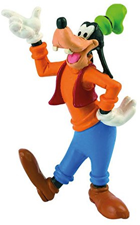 Bullyland 15346 – Leksaksfigur Walt Disney Goofy, ca 9 cm, detaljrik, perfekt som en liten gåva för barn från 3 år