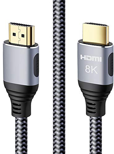 CAKOBLE HDMI 8k (7680x4320) Câble DHMI 2.1 haut débit 48 Gbps 8K @ 60 Hz 4K @ 120 Hz HDMI 2.1 pour PS4 SetTop Box HDTVs Projecteur 5 m…