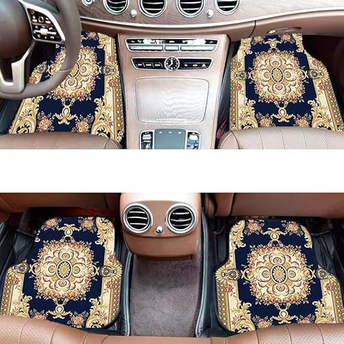 HITEAK 4pcs Car Foot Pad Retro -Fußkissen, Waschbar,für MG5 MG 5 GT 2020 2021 2022 2023,Blue1