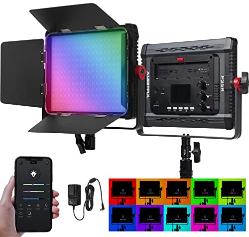 AMBITFUL P35R RGB Video Lighting,RGB LED Video Light with APP Control,Photography Lighting Kit CRI/TLCI 97+ for Tiktok YouTube, Gaming, Zoom,Video Recording