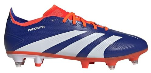 adidas Unisex League Football Boots Soft Ground, Lucid Blue/Cloud White/Solar Red, 46 2/3 EU
