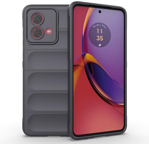 SEAHAI Funda para Motorola Moto G84 5G Estuche, [Diseño de Bolsa de Aire Anticaída] Robusto Carcasa de Suave Silicona Ligera PC + TPU Bumper Anti-caída Rubber Caso - Gris Oscuro