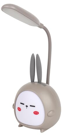 YANGUN Schreibtischlampe Kinder, LED Schreibtischlampe für Kinder, Nette Cartoon Schreibtischlampe, Geschenk für Kinder, Junge, Mädchen, Freudin, Grau