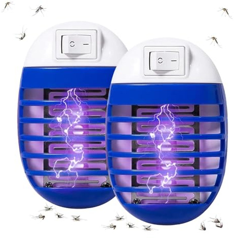 Lampe Anti-moustiques Electrique Paquet, Anti-Moustique Intérieur, Lampe Électrique Anti-moustiques, Pièges À Moustiques avec Lampes UV, Prise Anti Insectes Electrique, Moustique Tueur avec UV Lampe