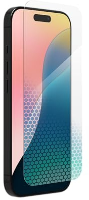 ZAGG InvisibleShield Glass XTR4 Protecteur d'écran en verre trempé pour iPhone 16 Pro [6.3-pouces], Compatible coques, Filtre anti-lumière bleue, Application facile, Renforcé au graphène