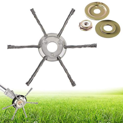 Desbrozadora de alambre de acero orificio 25,4 mm, cepillo de malas hierbas eléctrica, herramienta para jardín, cabezal de cortacésped