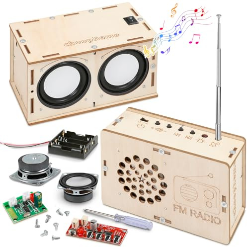 Stem Projects Toys for Boys age 8-12 12-14 Science Kit Building Own Bluetooth Speaker & FM Radio DIY Electronics Kit Science Experiments Kid 9-12 Boy Toys Birthday Gift 8 9 10 11 13 Year Old Teen Girl