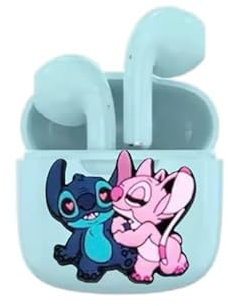 S&M Fashion Cute Stitch Wireless Bluetooth Earbuds – Comfortable In-Ear, Noise Cancelling – Perfect Birthday