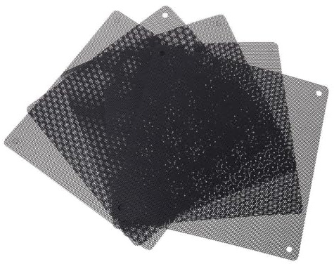 HUAJINGKEJI Cuttable Computer Mesh Copertura Antipolvere Telaio Copertura 140x140mm PVC PC Per Case Fan Cooler Filtro Nero Griglie Telaio Metallo Ventilatori Fori Schermi Radiatore Vite Tagliare Il
