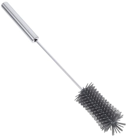 TOBBOMEY Semi Automatic Rotating Water Bottle Brush Cleaner with Long Handle for Bottles Cups and Tea Cups Press Stirrer Multiuse Design for Home and Travel Cleaning