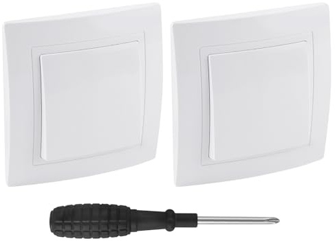 UYUYong 2 PCS Interrupteur Mural 10A 250V Interrupteurs Encastrable Bouton