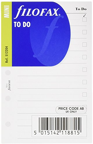 Filofax 512204 Mini Nicht Vergessen Notizpapier, weiß