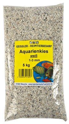 Geißler Aquarienkies Weiss 1-3mm 25 kg, Aquariumkies