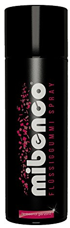 mibenco 71413027 Flüssiggummi Spray/Sprühfolie, Himbeerrot Glänzend, 400 ml - Schutz für Oberflächen und zum Felgen lackieren