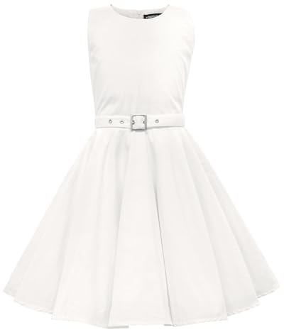 BlackButterfly Bambini Abito Vintage Anni '50 Audrey Clarity (Avorio, 5-6 Anni)