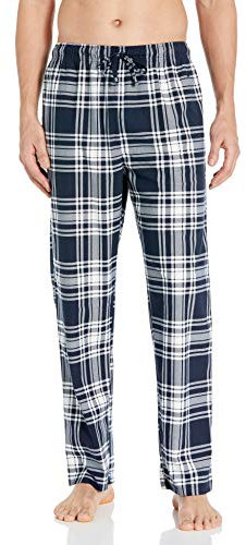 Nautica Herren Cozy Fleece Plaid Pajama Pant Pyjamahose, Navy, Medium