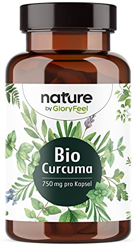 Bio Curcuma + Bio Schwarzer Pfeffer - 240 Kapseln - 4500mg Bio Kurkuma Pulver (750mg pro Kapsel) - Bio zertifiziert mit Curcumin, Schwarzer Pfeffer + Piperin - Laborgeprüft, ohne Zusätze