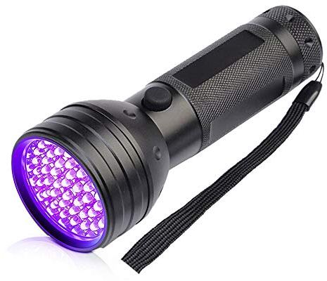 UV Light Torch 51 LED Black Light,UV Blacklight Flashlight,395nm Wavelength Ultraviolet Lamp Torch,Professional Pet Urine Detector for Cat & Dog Urine Stains of Carpet/Floor,Resin Portable Camping
