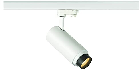SLV 3 Phasen System Leuchte NUMINOS® ZOOM M/LED 3-Phasen-Strahler, Spot, Decken-Strahler, Decken-Leuchte, Schienensystem, Innen-Beleuchtung / 2700K 20W 1650lm weiß dimmbar 15Grad