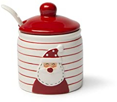 Excelsa Snowman Zuckerdose mit Löffel, 250 ml, Keramik