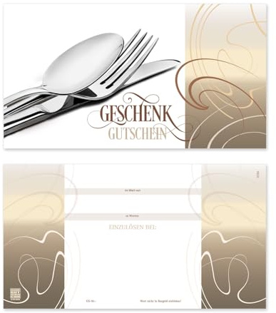 GESCHENKGUTSCHEINcom by POS-HAUER. 100 Gutscheine, blanko zum selber Ausfüllen. Für Restaurants Gasthäuser Gastronomiebetriebe. Restaurantgutscheine.