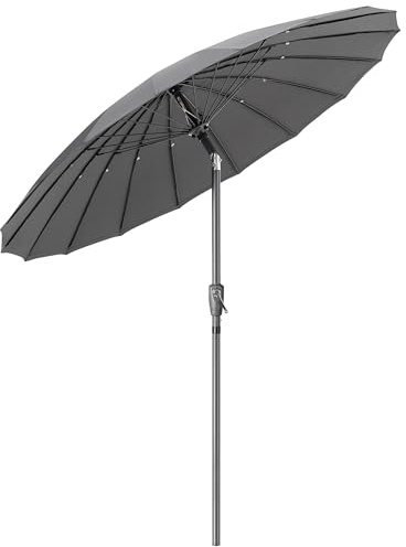 CHRISTOW Shanghai Tilting Parasol, 2m, Grey