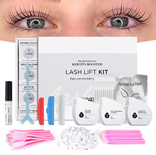 LASHVIEW Lash Lift Kit,Lash Lift,Professional Eyelash Perm Kit,Liquid Set,Semi-Permanent,Curling Perming,Wave Lift Extension Perm Set,10 Times