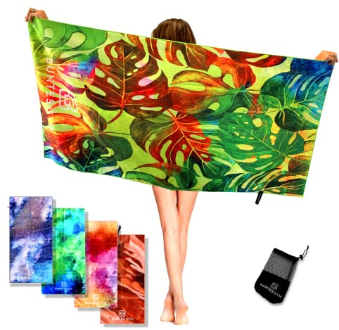 Buntes Gym ® Mikrofaser Handtuch 100x50 cm | versch. Farben und Größen | Kompakt, Leicht und Schnelltrocknend | inkl. Packsack | Reisehandtuch für Sport, Sauna, Camping und Yoga
