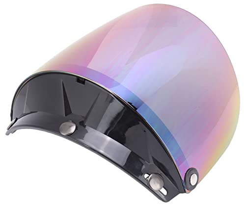 Shanrya Visiera per Casco Regolabile con Lente per Casco in Metallo Protezione UV per Moto (Abbagliante)