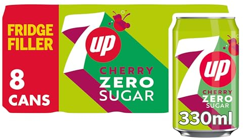 7UP Cherry, zero sugar, 8 x 330ml