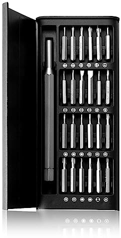 25 in 1 Precision Screwdriver Set, Jagowa Small Magnetic Screwdriver Kit with Phillips Head Flathead, Portable Repair Tool for Phone, Laptop, PC, Watch, Glasses and Home Appliances