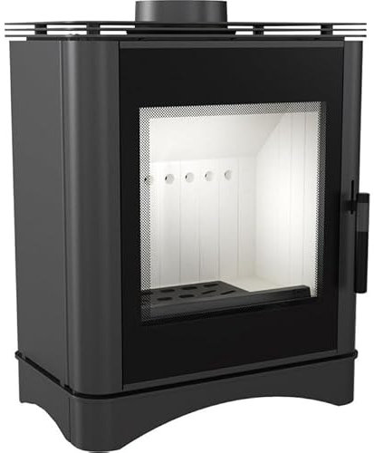 KRATKI Freistehender Stahlofen mit Absperrung VEGA Ø 150, Nennwärmeleistung 6 kW, Energieeffizienzklasse A, Holzofen, BImSchV 2 Norm