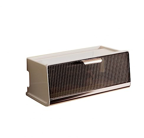 Kabelbox Router-Aufbewahrungsbox, Wandmontage, transparent, WLAN, drahtloses Netzwerk, Anschlussdose, Set-Top-Box, Draht-Plug-in-Board-Rack for Zuhause Kabelmanagement Box (Color : Beige, Size : Med