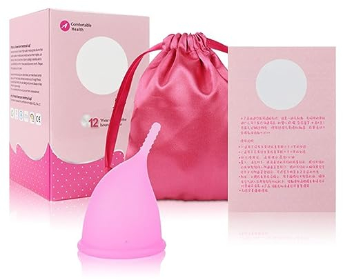 Coppetta Mestruale in Silicone Rosa Senza BPA con Costruzione Ergonomica, Coppetta Igienica Femminile Pieghevole per il Periodo Mestruale