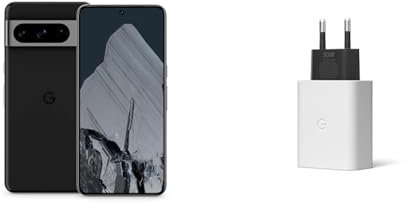Google Pixel 8 Pro – Smartphone Android débloqué avec téléobjectif, 24 Heures d'autonomie et écran Super Actua – Noir Volcanique, 512GB & Chargeur USB-C Pixel 30 W
