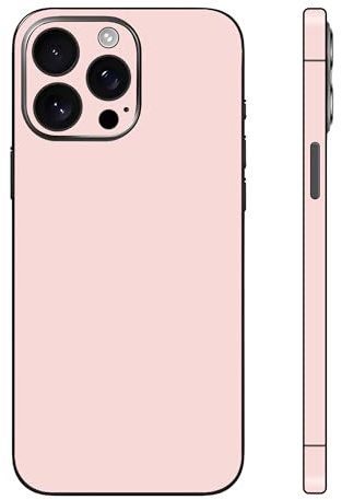 Skin Wrap Compatible with iPhone 15 Pro, Vinyl Decal Sticker Cover Protective Film for Phone Back, Camera, Frame (Pink)