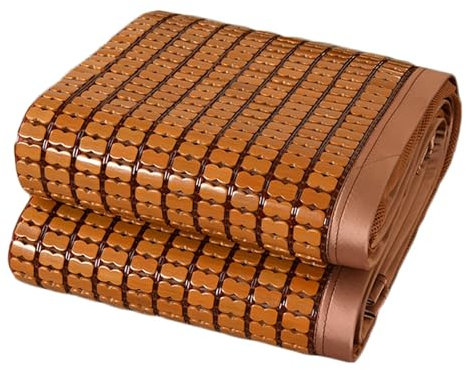 MAAOBR Sommer-Schlafmatte Bambus-Matte Bett, Bambus Sommer Isomatte, Faltbare Matratzen Cool Pad, Schlafmatte Für Hause, Kühlend, Glatt Und Atmungsaktiv Bambus-Bettmatte(100x190cm(39.4x75in))