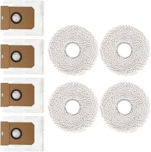 Daaxing Bolsas de polvo para mopa Cecotec para robot Conga 11090, accesorios de repuesto, paño de microfibra para mopa, bolsas de polvo para aspiradora (8 unidades)