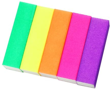 HONMEET 10piezas Uñas Esponja Bloque De Lijado Para Decoración De Uñas Herramienta De Pulido Para Manicura y Pedicura Casa Color Aleatorio