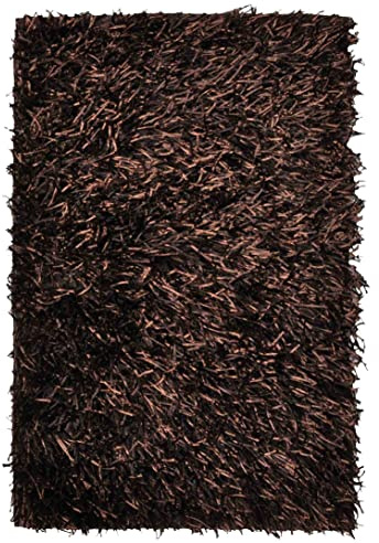 Casatessile Shaggy Tappeto cm 60X110 Tappeto a Pelo Lungo Camera scendiletto, Bagno - Marrone