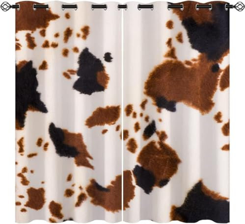 Vorhang Blickdicht Gardinen Mit Ösen - 2 Stücke 140 (B) X 160 (H) cm Verdunklungsvorhänge 3D Tierische Textur Muster Thermovorhang Für Kinderzimmer Schlafzimmer Weihnachtsgardinen 9426352318081