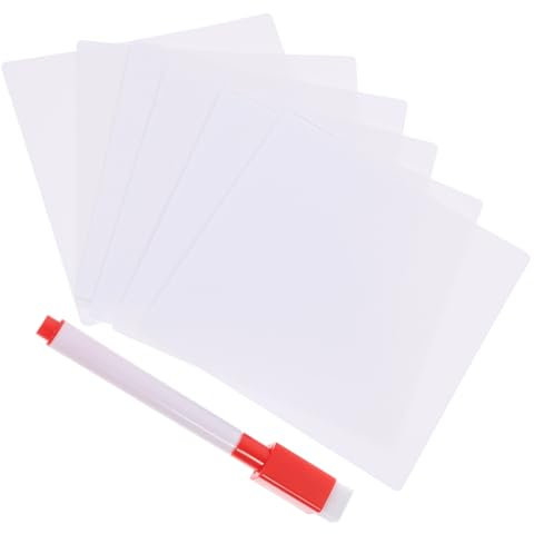 DIYEAH 1satz Wiederverwendbare Whiteboard-etiketten Für Notizen Mit Randomisiertem Whiteboard-stift Abwischbare Memo-sticker Für Und Zuhause
